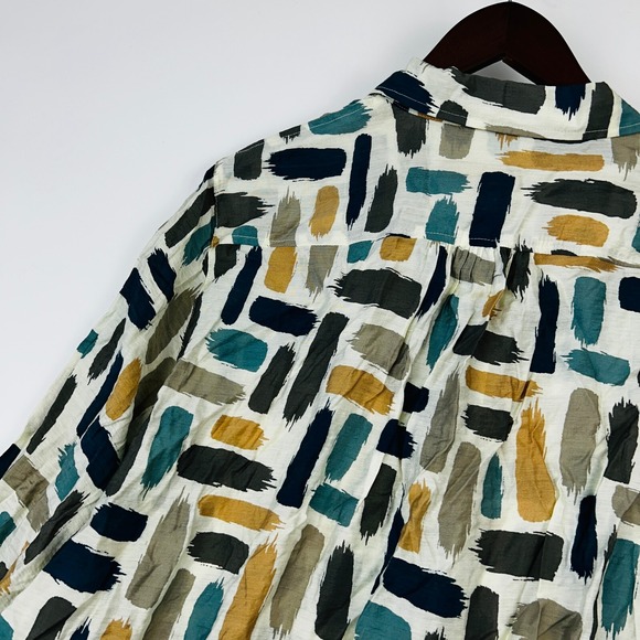 Nwt Multiples Print Button Shirt Size XL Paint Swatch Artsy Top Colorful - Picture 12 of 15